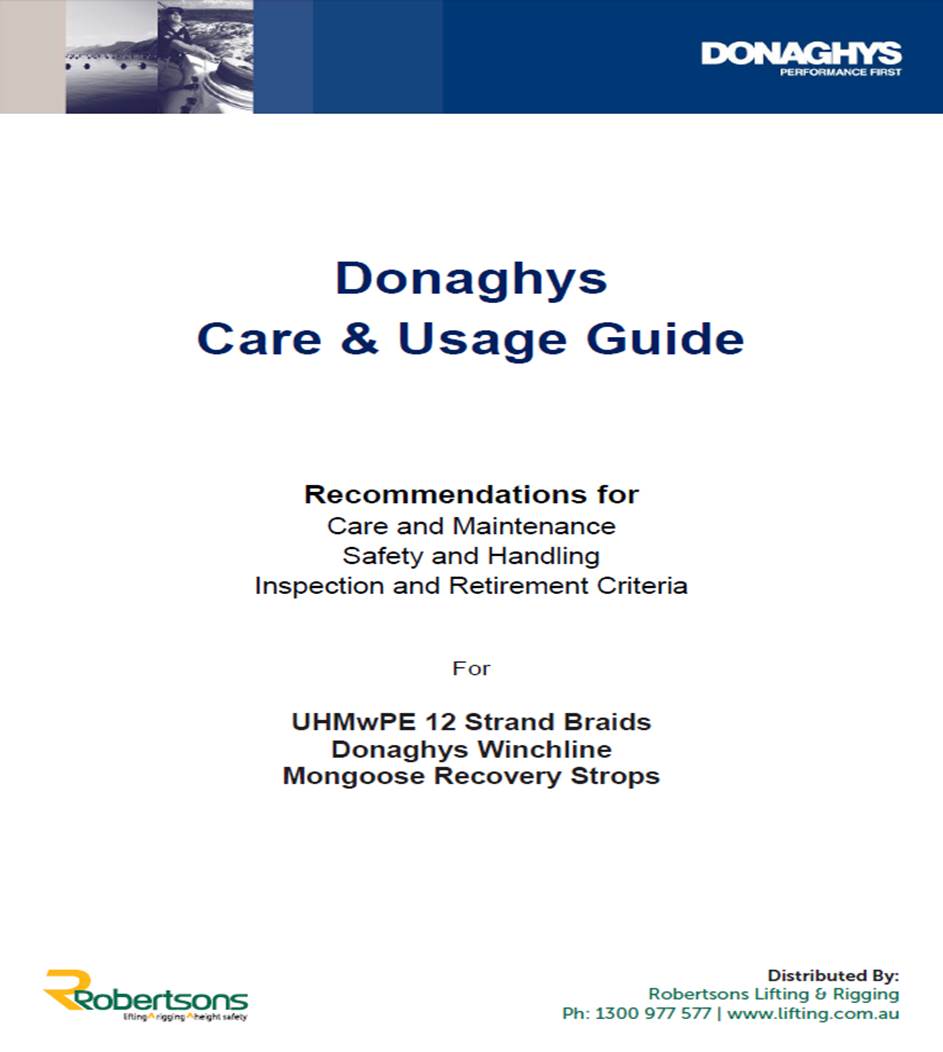 Donaghys Fibre Ropes Care and Use Guide Bunzl Safety AU